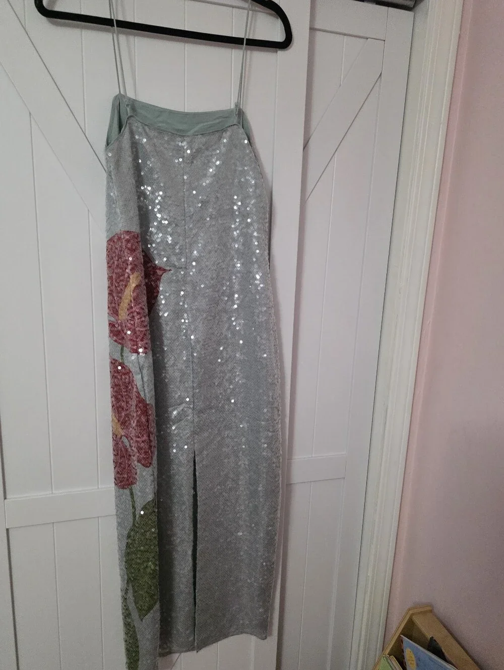 FARM Rio Blue Floral Sequin Maxidress - Picture 5 of 5